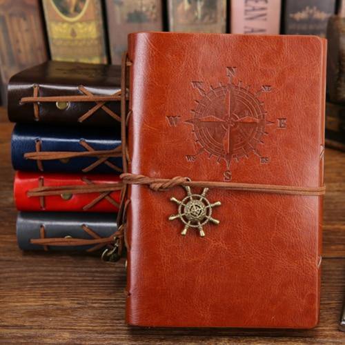 Retro PU Leather Pirate Spiral Notebook - Image 3