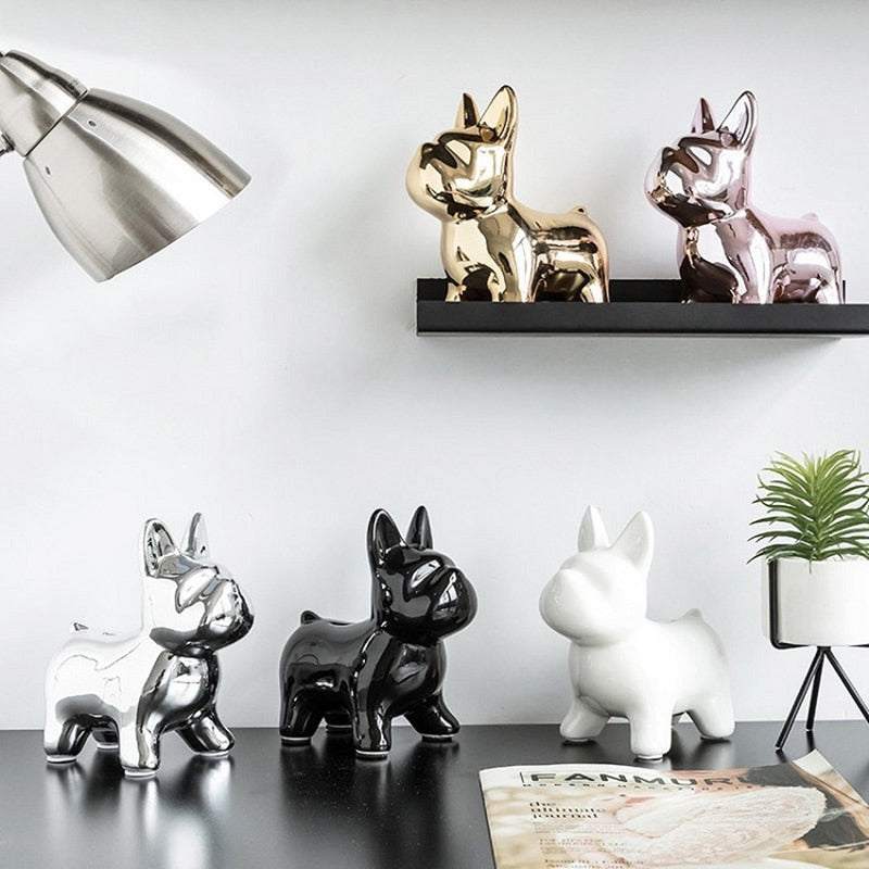 Nordic Ceramic Bulldog Piggy Bank - Image 0