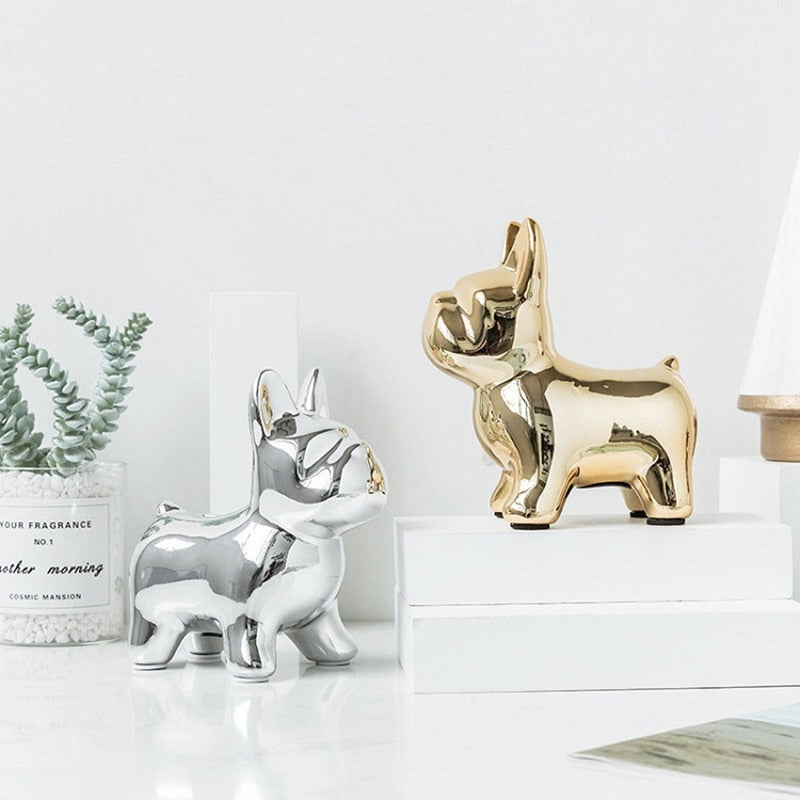 Nordic Ceramic Bulldog Piggy Bank - Image 3