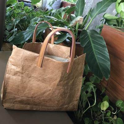 Women Kraft Paper Handbag and Shoulder Bag - Image 1