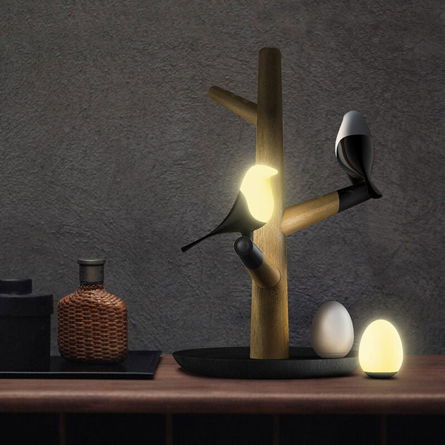 Smart Creative Chargeable Atmosphere Tree Bird Lamp - Image 1