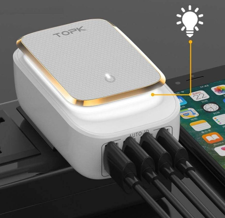 Three-Port USB Charging Lamp - Image 1
