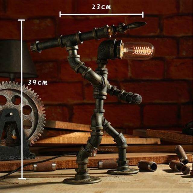 Creative Iron Vintage Robotic Lamps - Image 4