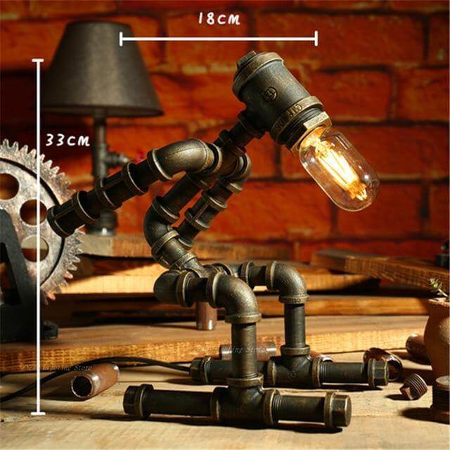 Creative Iron Vintage Robotic Lamps - Image 3