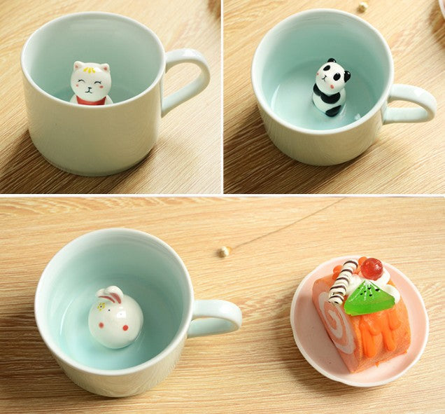 3D Creative Cartoon Animal Ceramic Mugs - Image 1