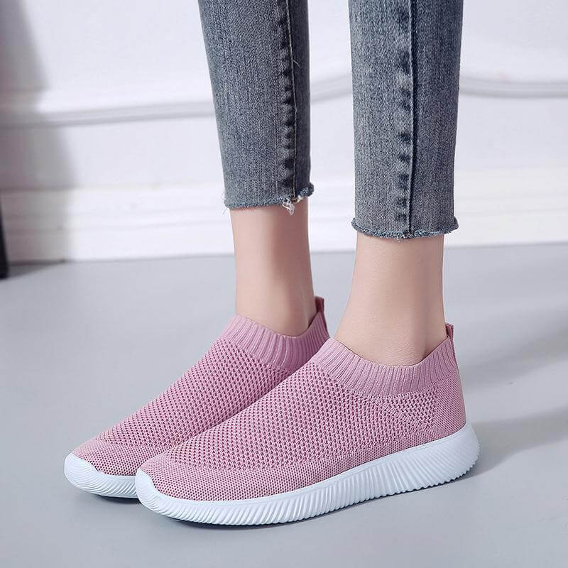 Breathable Slip on Knit Running Shoes - Image 6