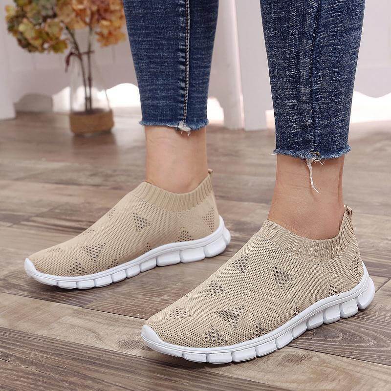 Breathable Slip on Knit Running Shoes - Image 26