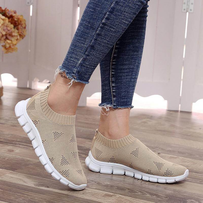 Breathable Slip on Knit Running Shoes - Image 9
