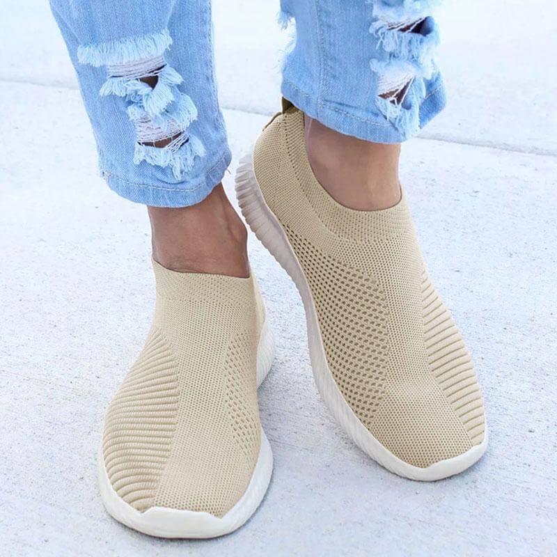 Breathable Slip on Knit Running Shoes - Image 10