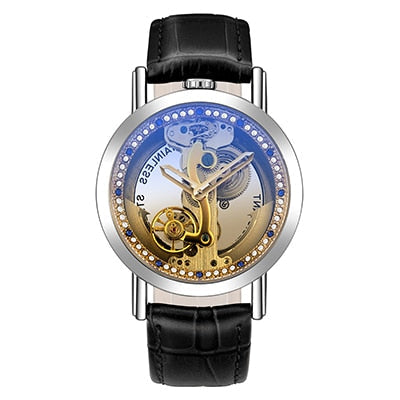 Crystal Mechanical Transparent Leather Watch - Image 15