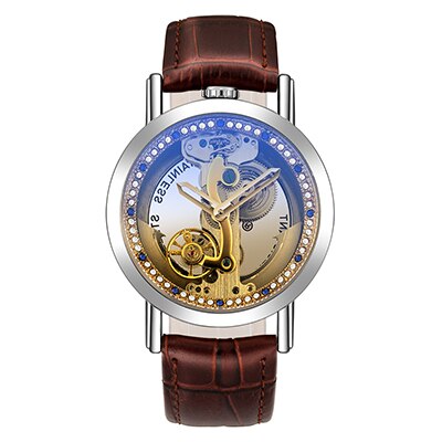 Crystal Mechanical Transparent Leather Watch - Image 14
