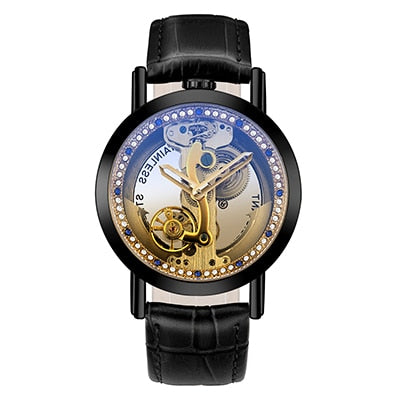 Crystal Mechanical Transparent Leather Watch - Image 13