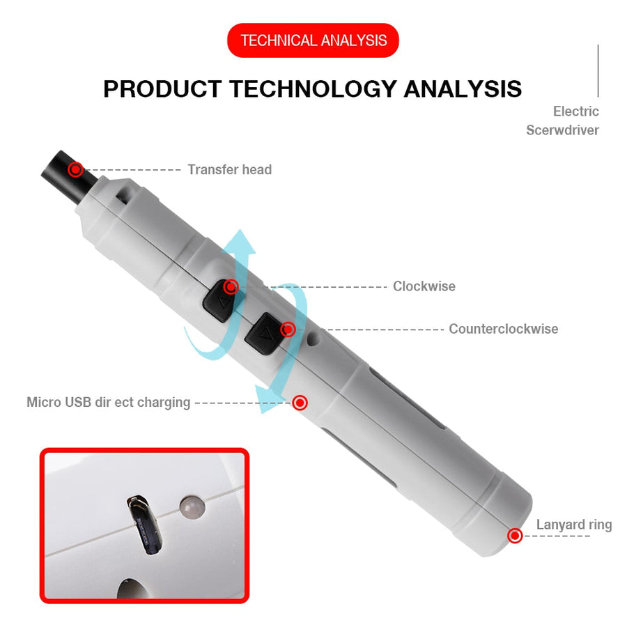 Cordless Mini Electrical Screwdriver Set - Image 5
