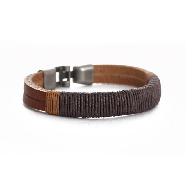 Surfer Leather Men Wristband - Image 6