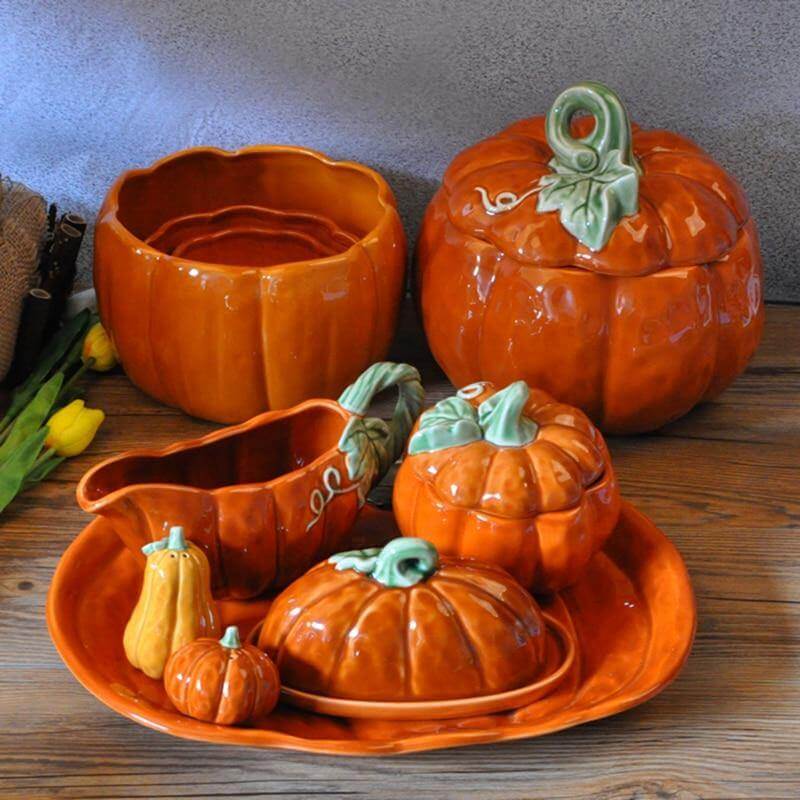 Pumpkin Ceramic Kitchen Mug Bowl - Image 0