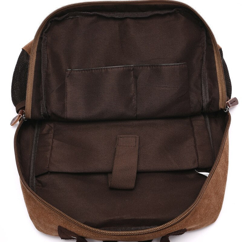 Korean Style Unisex Large Canvas Backpack - Image 7