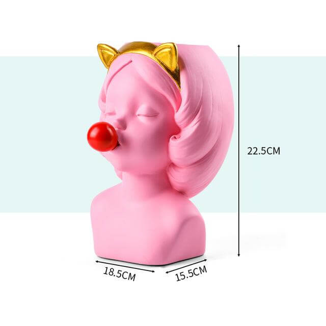Creative Nordic Buble Gum Woman Vase - Image 2