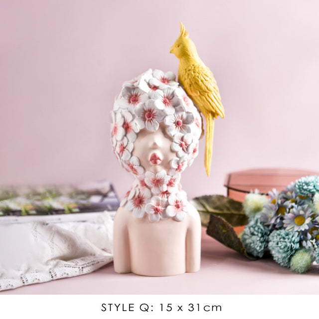 Nordic Bubble Bow-Knot Girl Sculpture Home Decor - Image 10