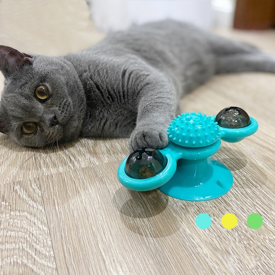 Rotatable Cat Massage Interactive Windmill Toy - Image 0