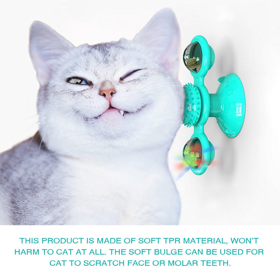 Rotatable Cat Massage Interactive Windmill Toy - Image 7