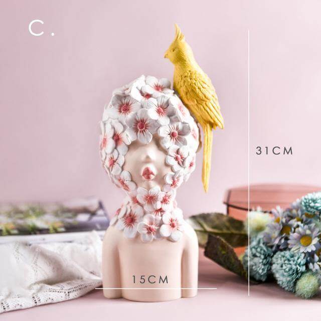 Nordic Artistic Woman Figurines Home Decor - Image 3