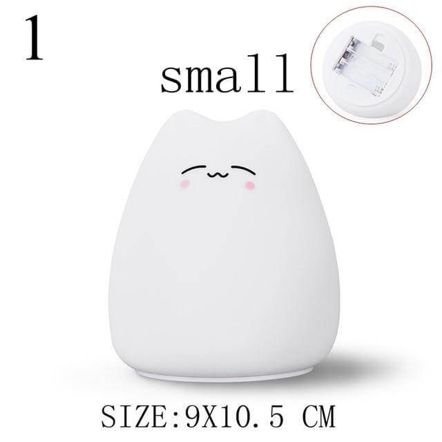 Colorful LED Silicone Touch Sensor Cat Night Lamp - Image 10