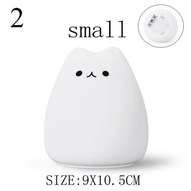 Colorful LED Silicone Touch Sensor Cat Night Lamp - Image 11