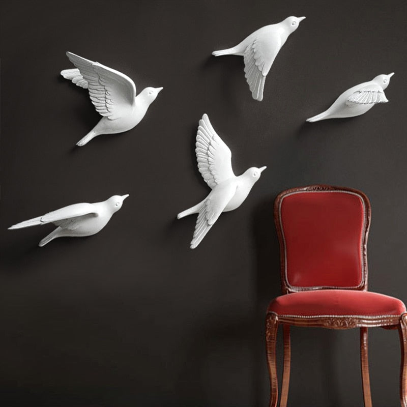 Free Flying Birds Resin Wall Decor - Image 6