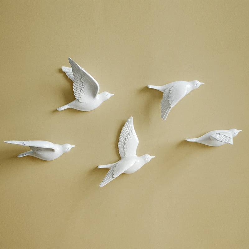 Free Flying Birds Resin Wall Decor - Image 13