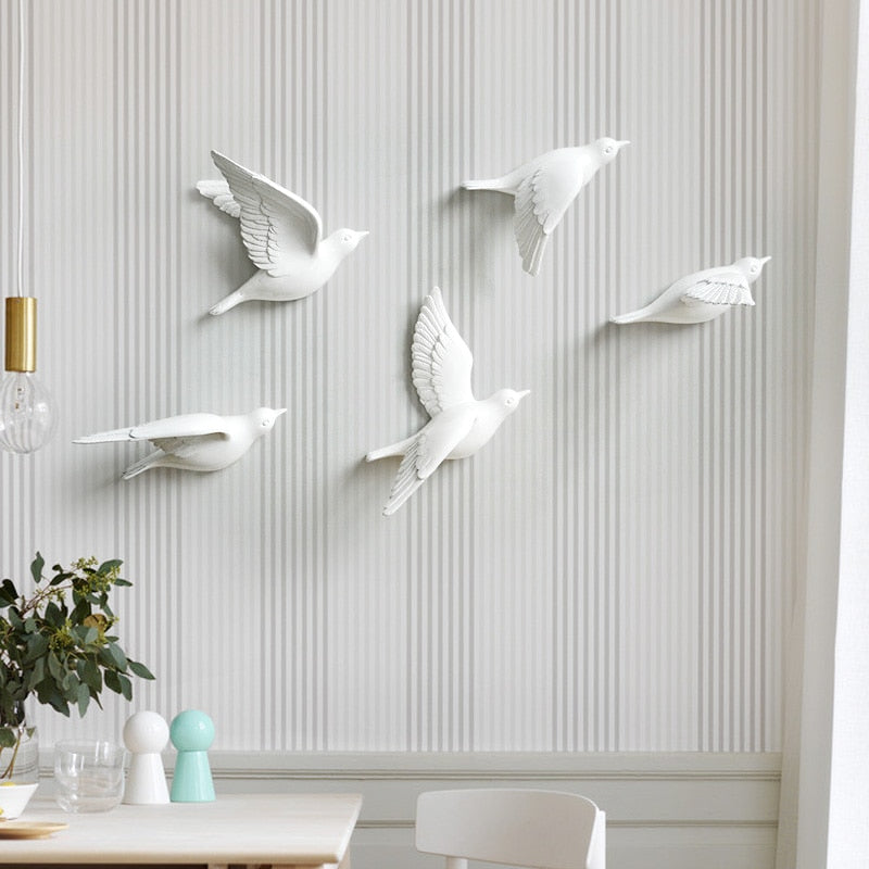 Free Flying Birds Resin Wall Decor - Image 22