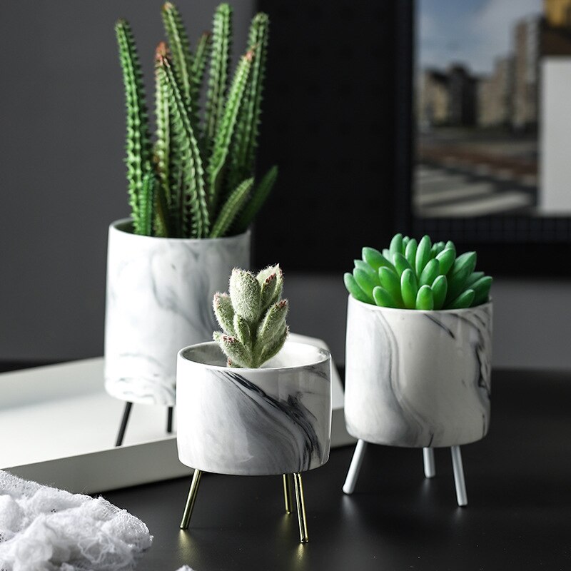 Nordic Marble Minimalist Flower Vase - Image 2