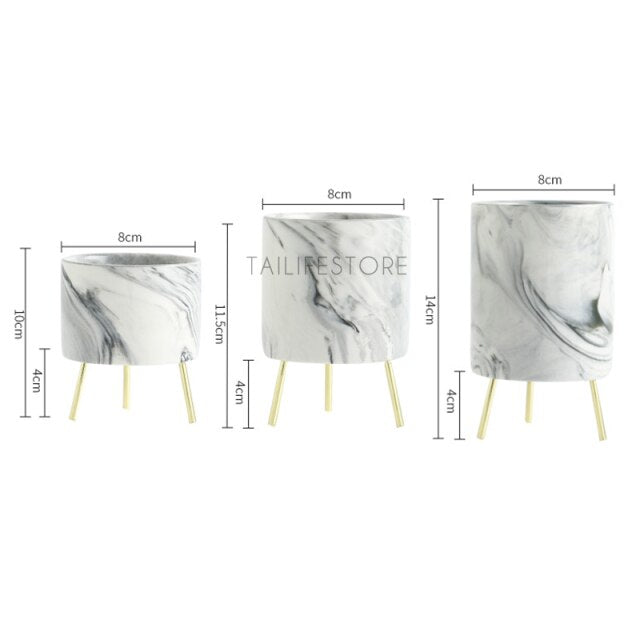 Nordic Marble Minimalist Flower Vase - Image 5