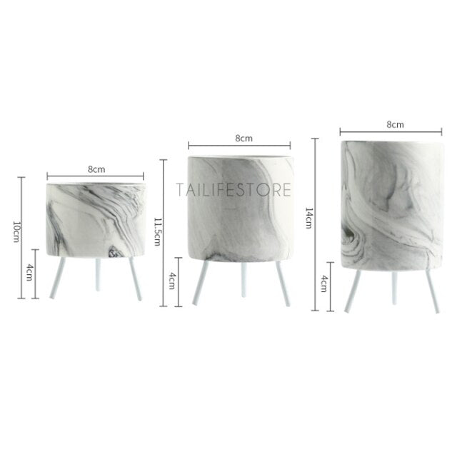 Nordic Marble Minimalist Flower Vase - Image 6