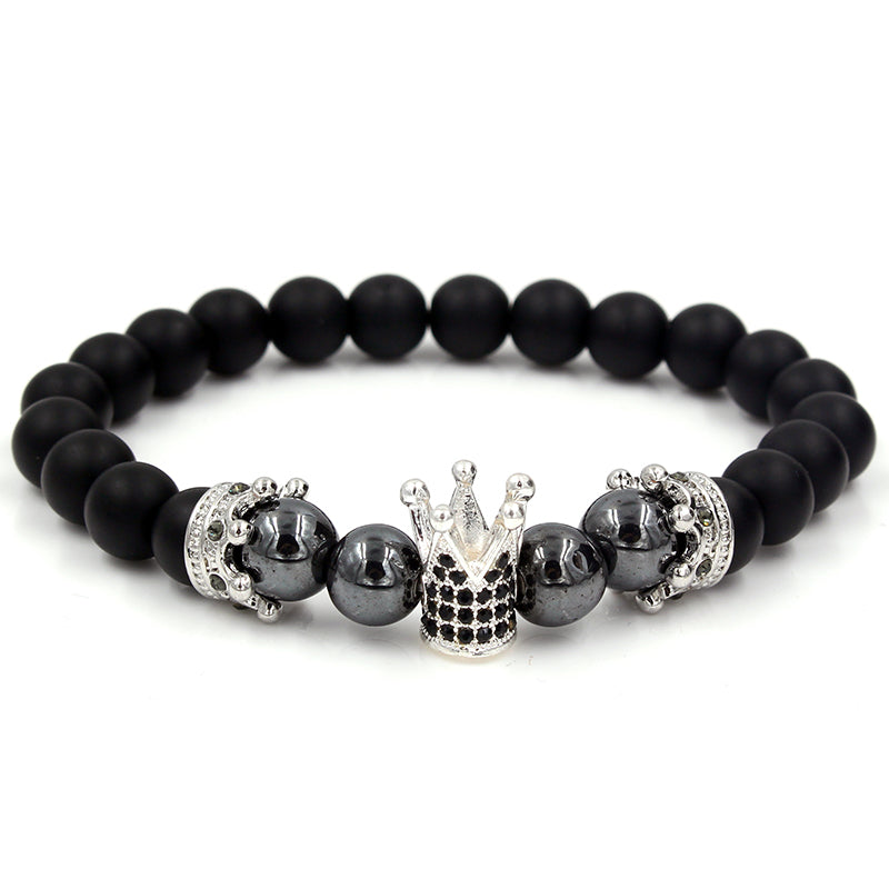Handmade Natural Stone Beads Crown Bracelet - Image 9