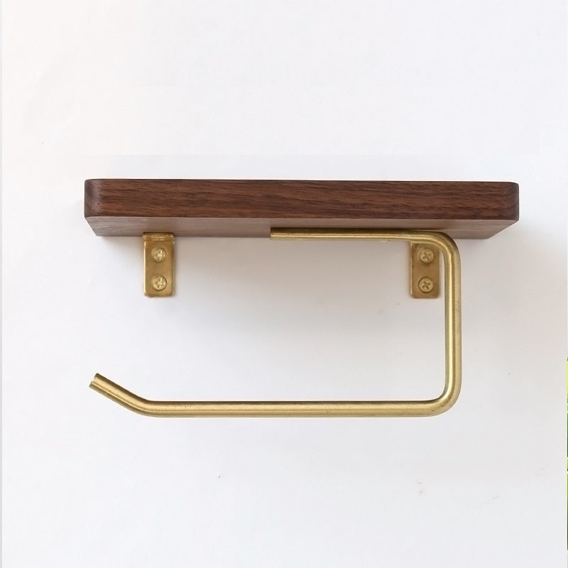 Nordic Wooden Toilet Paper Holder Shelf - Image 2