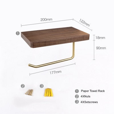 Nordic Wooden Toilet Paper Holder Shelf - Image 7