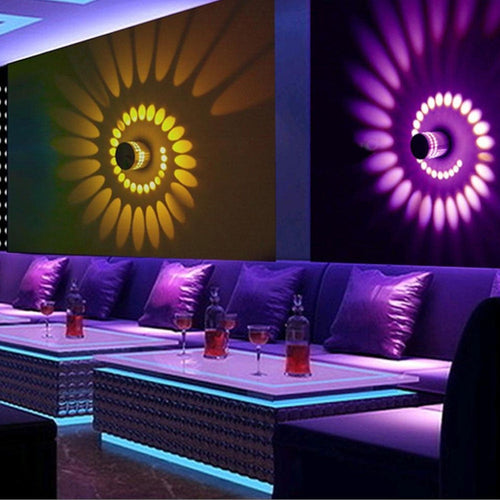 Spiral Hole RGB LED Fun Wall Light - Image 0