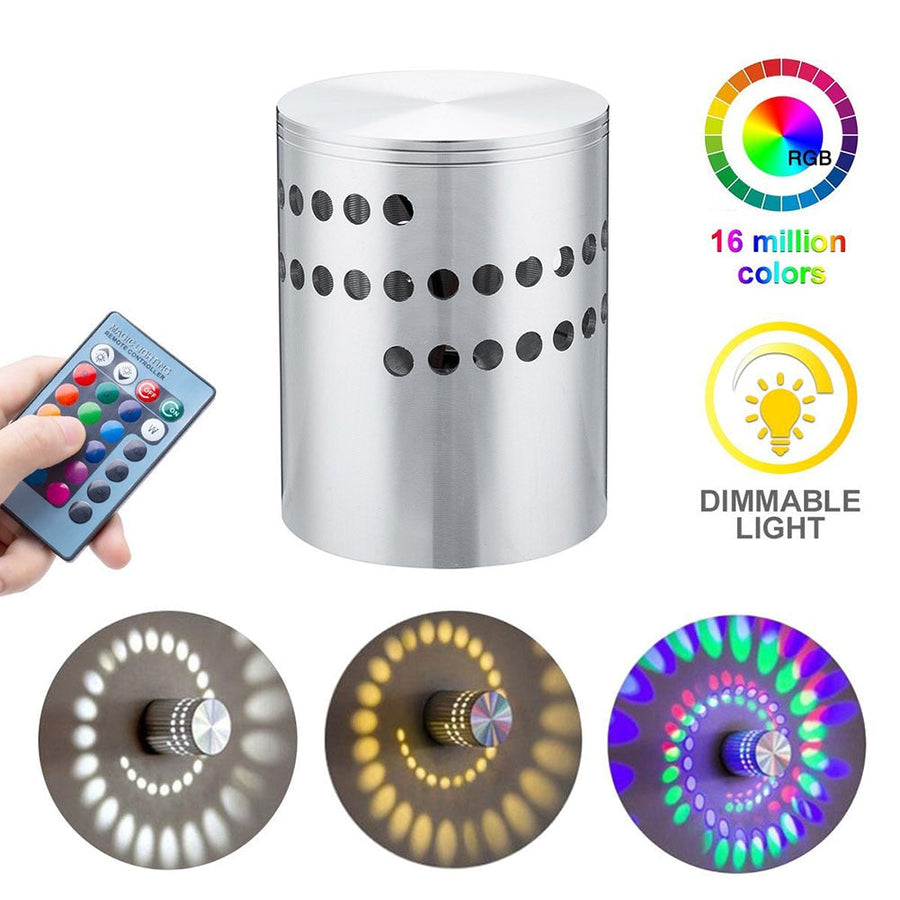 Spiral Hole RGB LED Fun Wall Light - Image 11