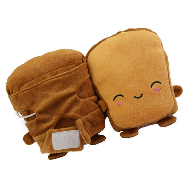Toast Shape Fingerless Hand Warmer Gloves - Image 7