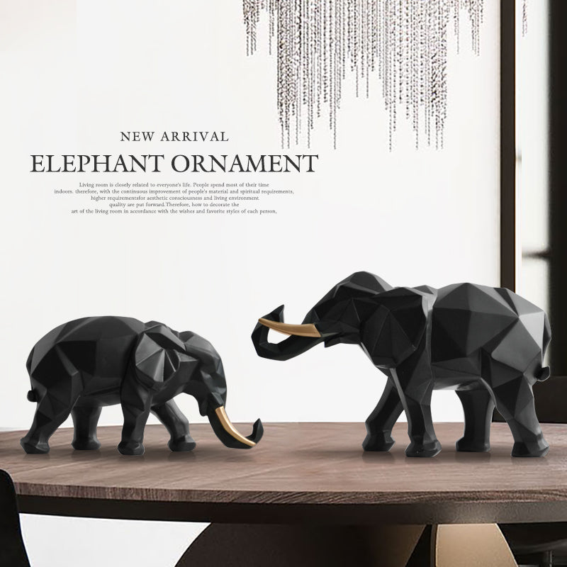 Elegant Resin Modern Elephant Statue - Image 8