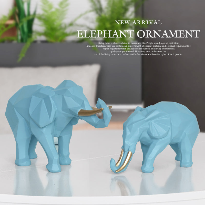 Elegant Resin Modern Elephant Statue - Image 1