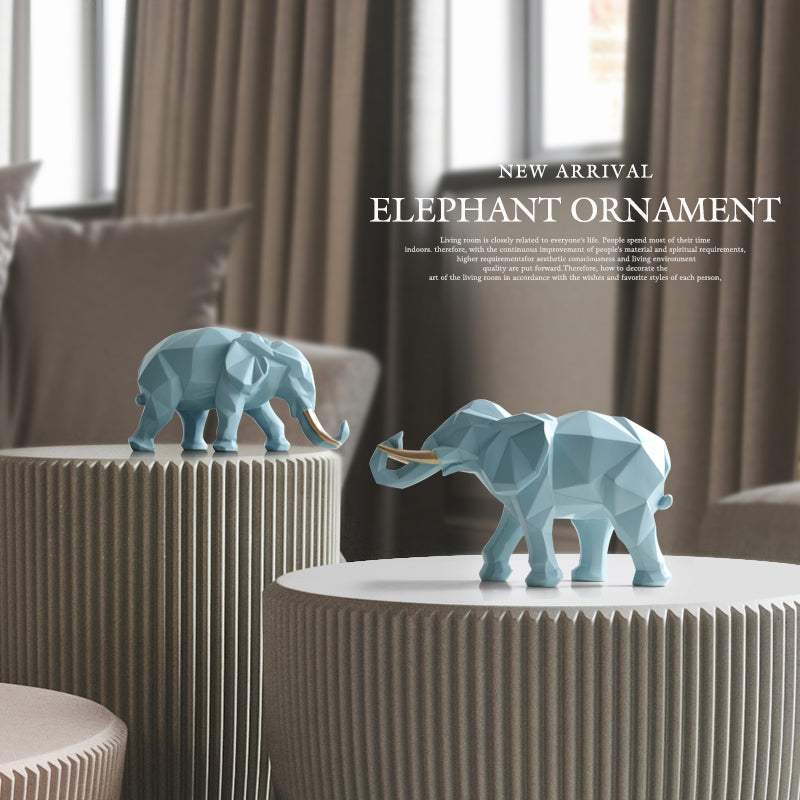 Elegant Resin Modern Elephant Statue - Image 4