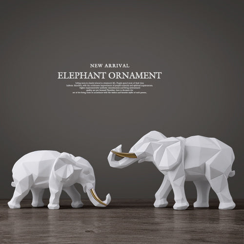 Elegant Resin Modern Elephant Statue - Image 7