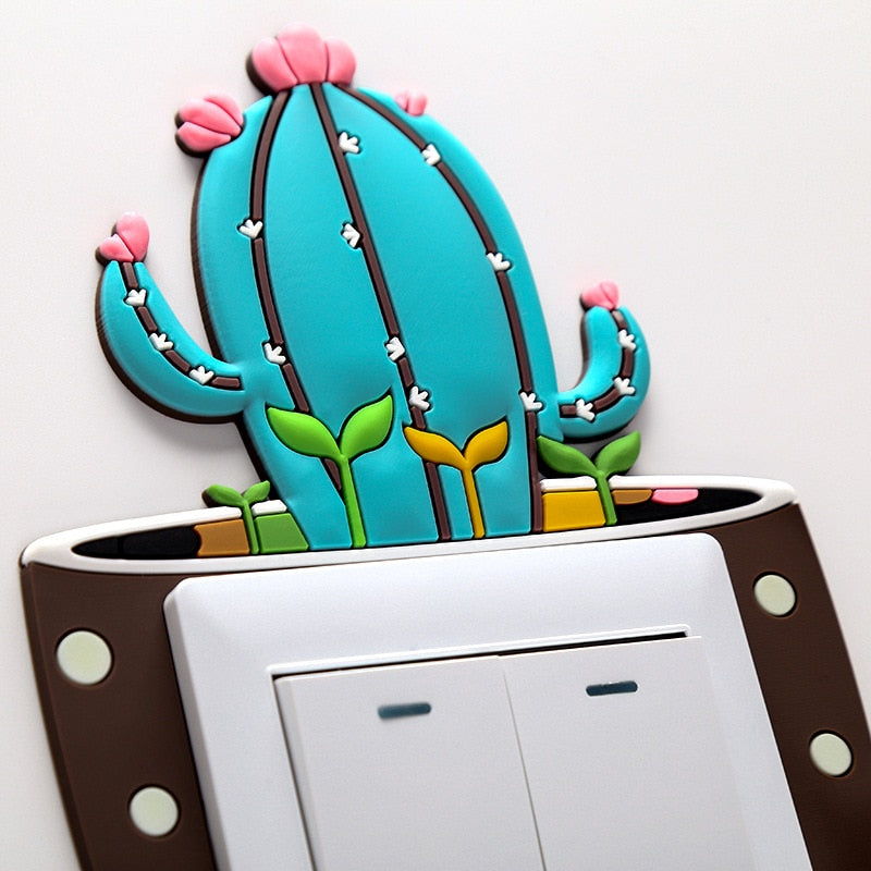 Luminous Cactus Socket Cover Sticker - Image 2