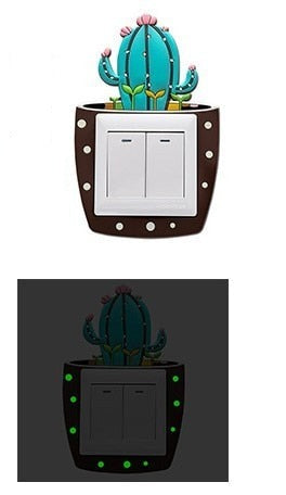 Luminous Cactus Socket Cover Sticker - Image 7