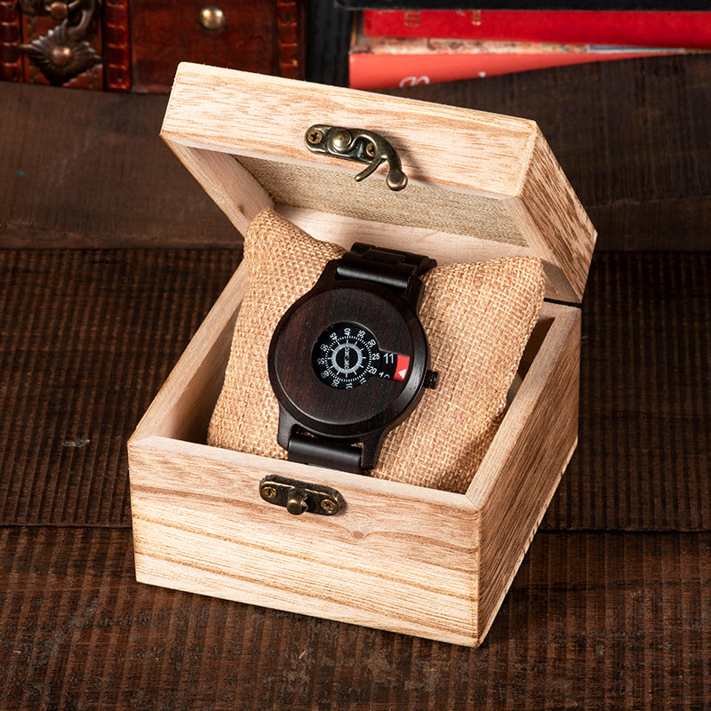 Luxury Wooden Simple Quartz Men Watch - Image 1