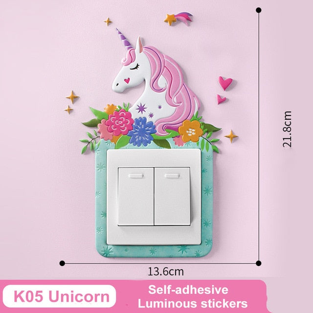3D Luminous Cartoon Animal Switch Cover Stickers - Image 3