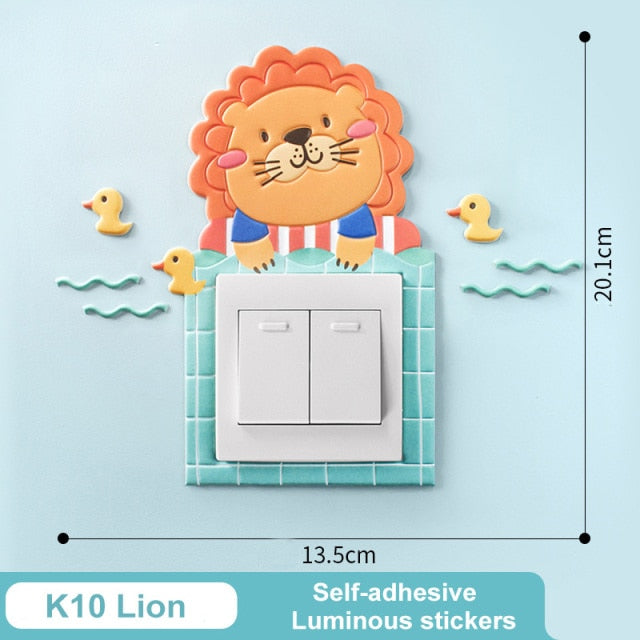 3D Luminous Cartoon Animal Switch Cover Stickers - Image 2