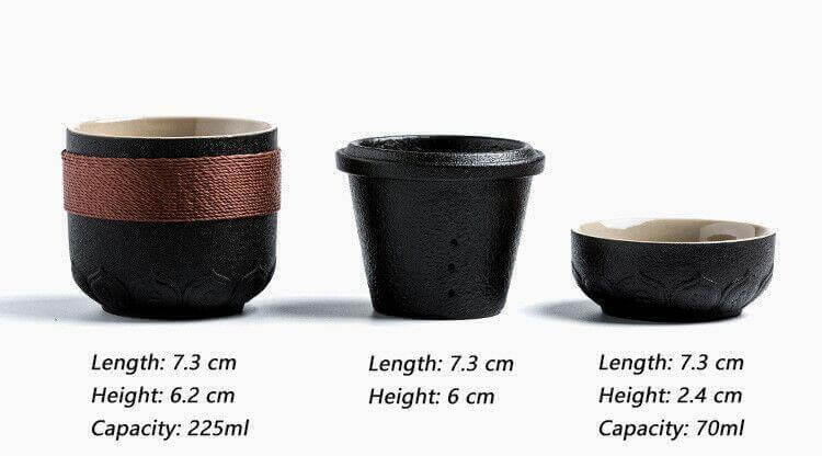 Portable Chinese Kung Fu Ceramic Tea Mug - Image 4