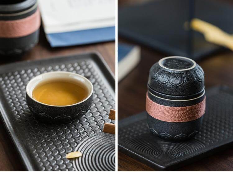 Portable Chinese Kung Fu Ceramic Tea Mug - Image 1